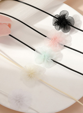 新款欧美饰品花朵项链吊坠颈链个性项圈