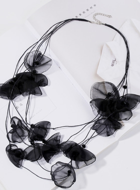 配饰夸张气质欧美项链多层蕾丝女