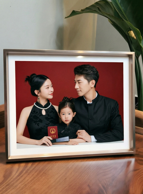 婚纱照相框来图定铝合金摆台结婚纪念照冲印装裱不褪色防水挂墙