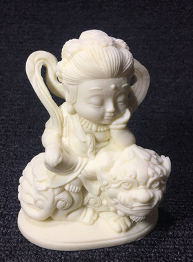 Q版文殊普贤菩萨桌面摆件
