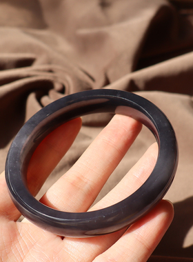 青海细腻油润帝王紫54mm正装手镯