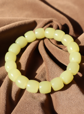 新疆若羌正黄口料卡12mm直切手串