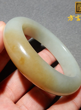 方言且末聊糖青白玉油润手镯