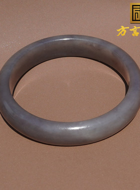 方言和田玉青海烟青玉紫罗兰手镯