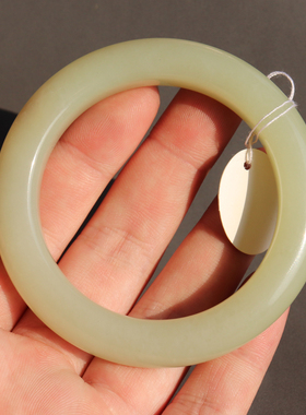 方言和田玉收藏级大漏回馈方言新疆若羌高润细腻黄口料56mm手镯A8