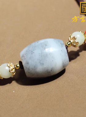 方言和田玉新疆一线天青花籽料勒子手工DIY特色吊坠锁骨链手链X5
