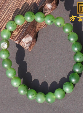 方言和田玉新疆挂金皮阳绿碧玉籽