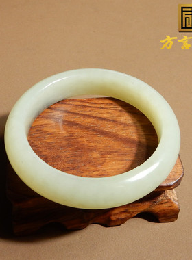 新疆且末黄口意境墨青花50mm手镯