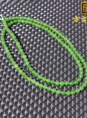 方言和田玉俄细腻正阳绿碧玉手串