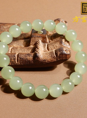 青海料冰底起荧晴水10mm圆珠手串