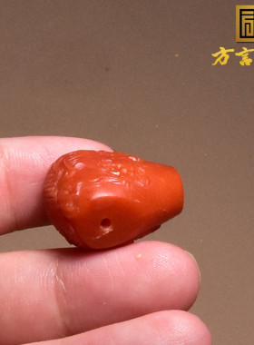 方言柿子红南红玛瑙三通龙头佛头