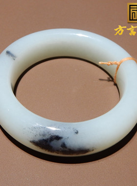 方言和田玉青花籽料油润手镯
