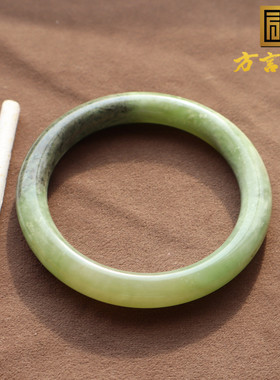 青海料烟紫帝王紫带翠58mm手镯