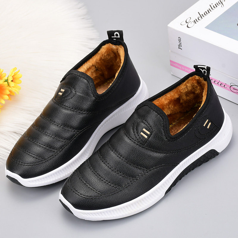 冬季老北京棉鞋女皮面防水加绒妈妈鞋休闲防滑保暖老人奶奶鞋棉靴,淘宝优惠券,粉丝福利购,淘宝优惠卷