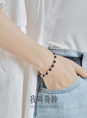 高级感算盘青金手串轻奢