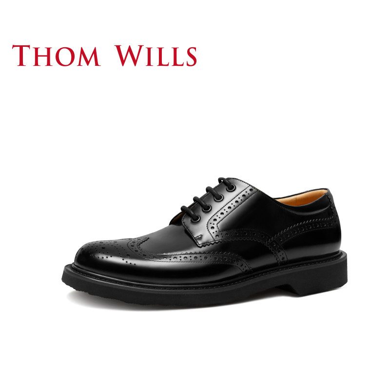 thomwills布洛克雕花男厚底男鞋 thomwills休闲皮鞋