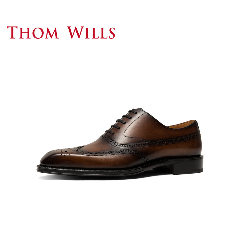 thomwills牛津鞋男手工固特异男鞋 thomwills正装皮鞋