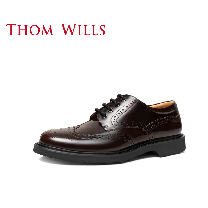 thomwills布洛克男开边珠手工男鞋 thomwills正装皮鞋