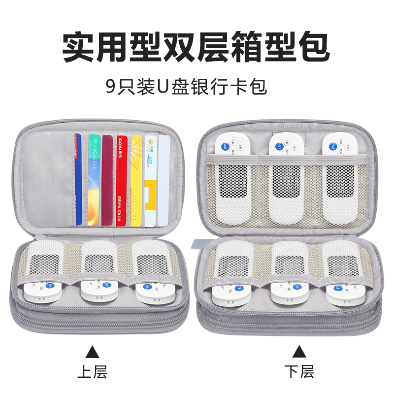 银行卡收纳包u盘u盾包放网银K包优盘密码器保护套随身盒包便携旅行USB袋子优盾u顿网银盾布袋ukey收纳袋_虎窝淘