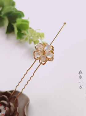 古代发簪子秦汉旗袍头饰简约
