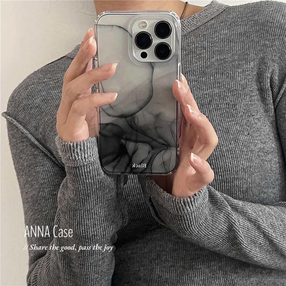 ANNACASE高级古风透黑晕染水墨适用苹果17promax手机壳iphone17小众15pro新款14全包软壳16promax防摔保护套,淘宝优惠券,粉丝福利购,淘宝优惠卷