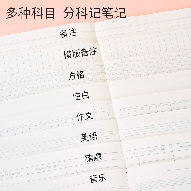 【三本装】日本Kokuyo国誉基础款笔记本英语本作文本学习本campus全科目方格本错题本课堂设计本记事本软面抄 - 图2