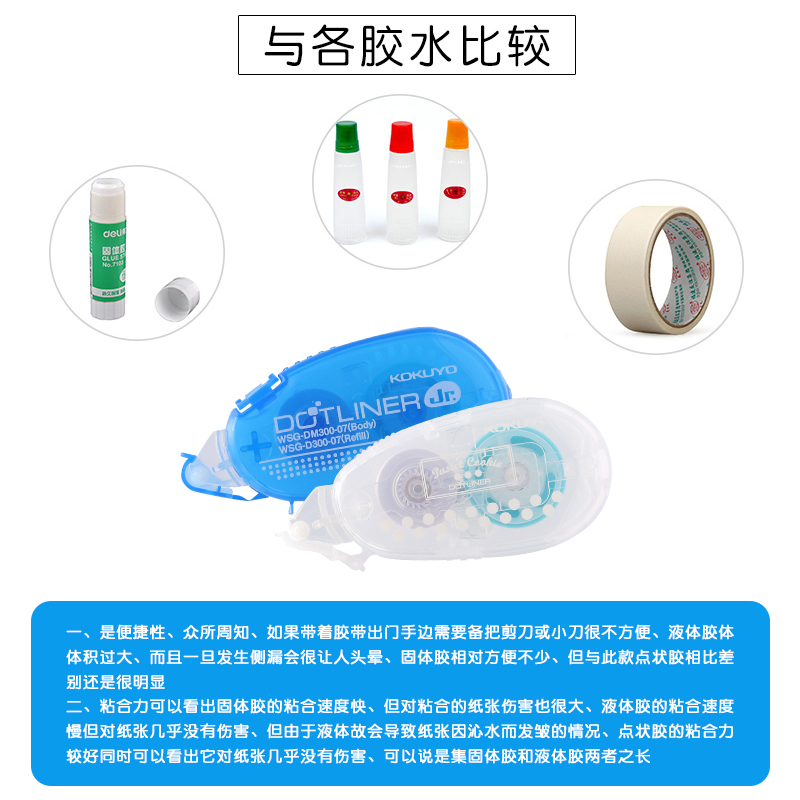 日本KOKUYO国誉点点胶少女心大容量双面胶替芯学生用手工迷你高粘度不留痕修正带式透明点状胶带手帐贴纸工具 - 图3