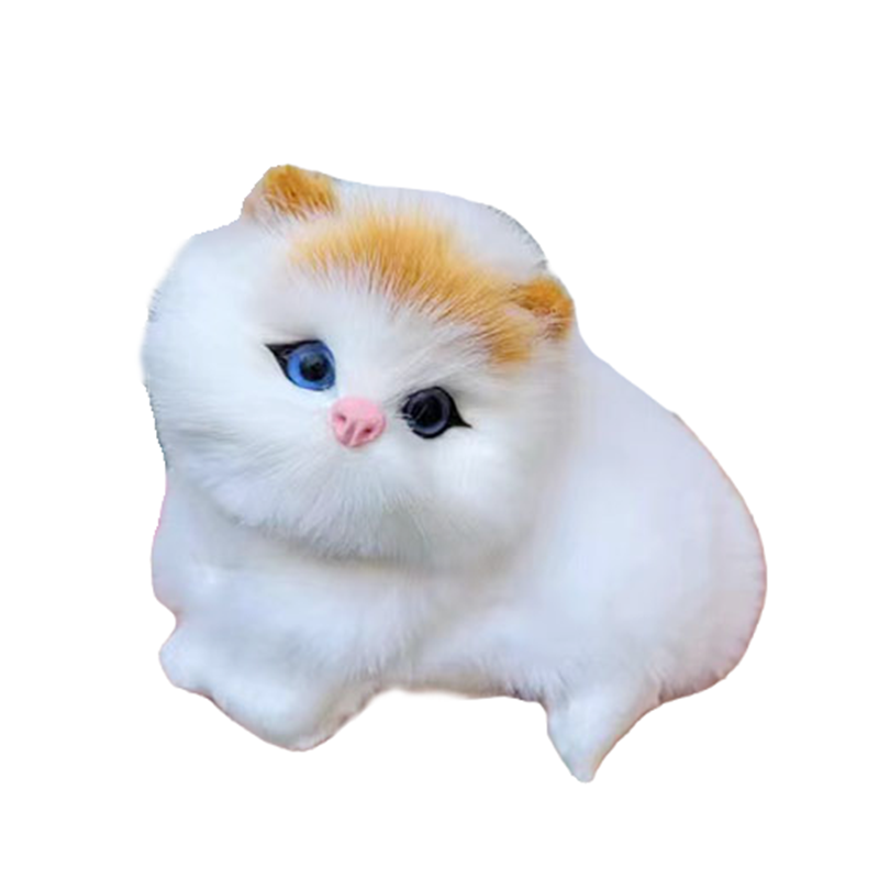 会叫仿真猫咪玩偶毛绒玩具动物玩具儿童公仔模型小狗小兔摆件益智,淘宝优惠券,粉丝福利购,淘宝优惠卷