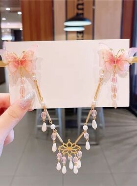 木仙诗发夹合金古风公主链发饰