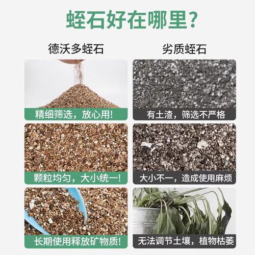 蛭石扦插用养花专用颗粒爬宠乌龟蛋孵化育苗基质月季种植营养土壤 - 图2