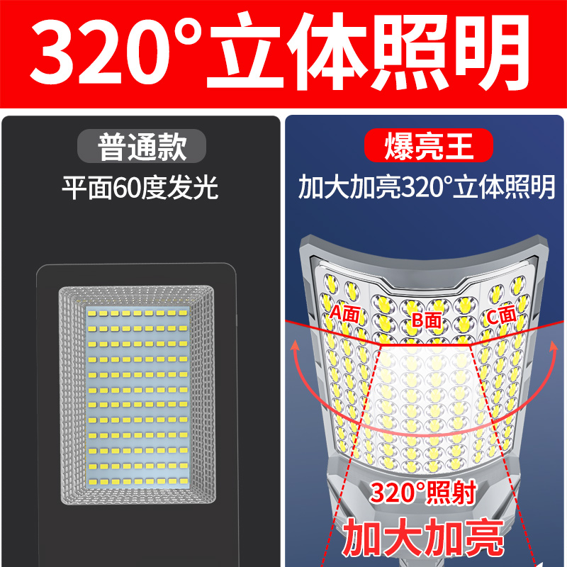 太阳能路灯户外灯新型超亮6米曲面led照明灯家用庭院灯防水道路灯