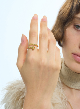 【春夏服饰首场上新】非洲菊钉子手镯戒指 生日礼物