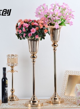 婚礼布置路引婚庆道具花架欧式花器圣诞结婚装饰家居仿真花瓶摆件