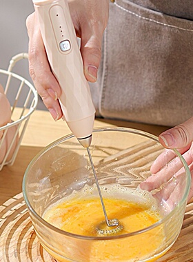 电动奶泡器咖啡打泡器USB充电家用手持搅拌器奶油牛奶打蛋器