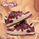 Tracker's original sneakers for the Year of the Snake and the year of the animal, burgundy 2026 autumn new heightening casual sports trendy shoes for men