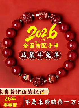 〖普陀福愿〗女士朱砂三合手串