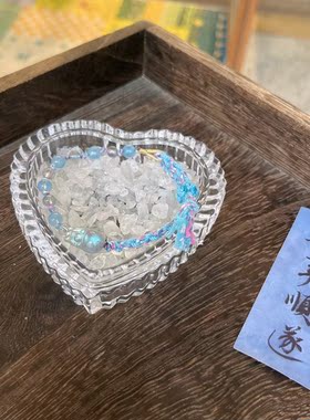 原创设计天然冰种灰月光石海蓝宝貔貅编绳手链女饰品礼物小众ins