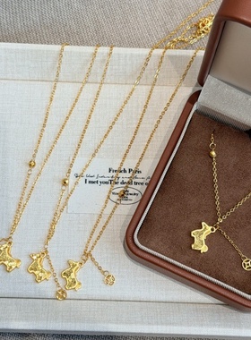 时尚精致流苏碎冰冰马上有钱项链配饰女轻奢小众高级感百搭锁骨链