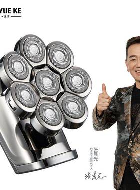 跨境约克八刀头电动剃须刀剃光头理发器全身水洗刮胡子刀LED显示