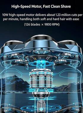 Hair Clipper for Men Magnetic Floating Heads,LED Fast Charge