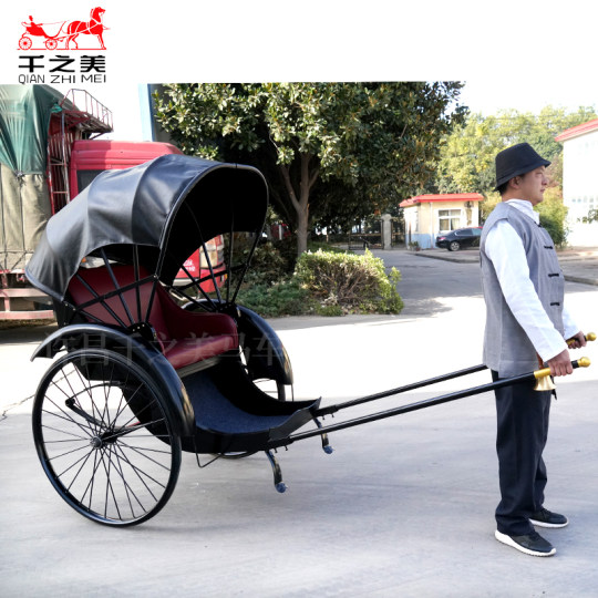 民国复古黄包车老上海人力车可定制双人黄包车景区载客车拍照打卡