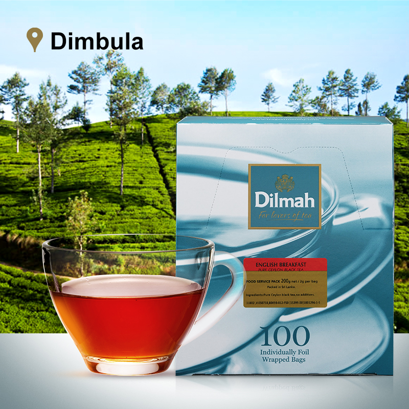 Dilmah迪尔玛英式早餐红茶包100片锡兰红茶包进口红茶茶包-图0