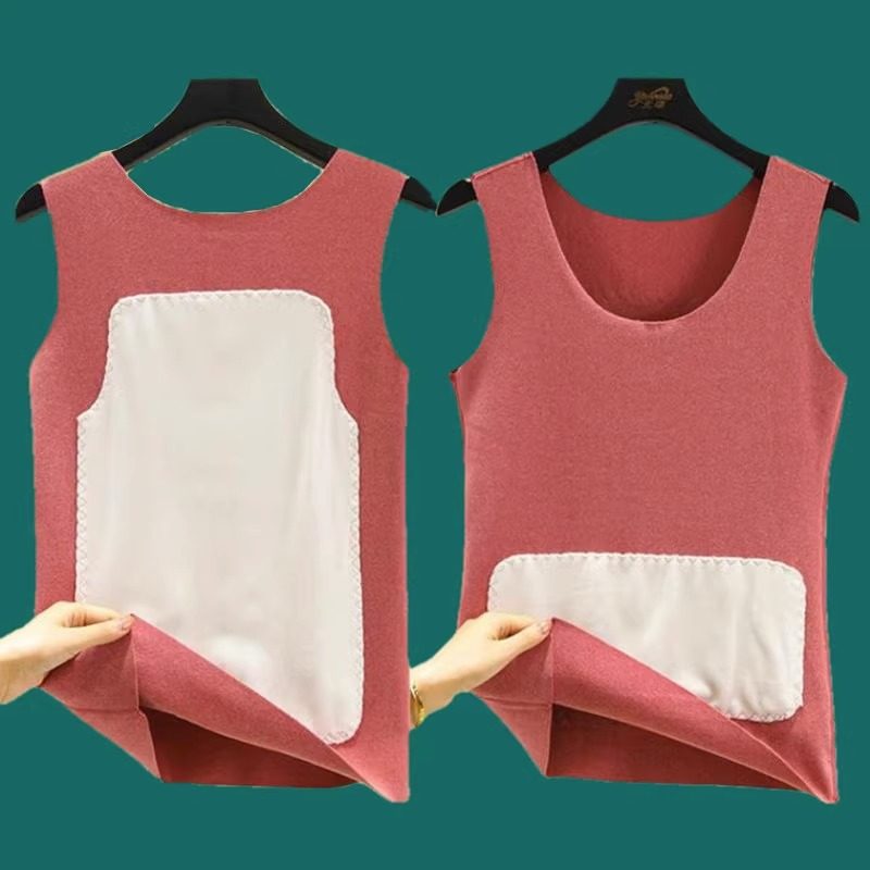护腰护肚双面德绒发热保暖背心无痕内搭女秋冬加绒吊带修身打底衫,淘宝优惠券,粉丝福利购,淘宝优惠卷