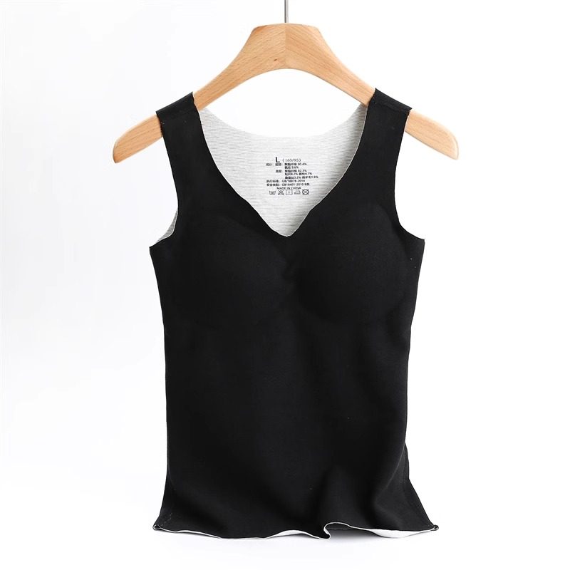 带胸垫德绒保暖背心女秋冬内搭秋衣上衣蚕丝羊毛保暖内衣打底吊带,淘宝优惠券,粉丝福利购,淘宝优惠卷