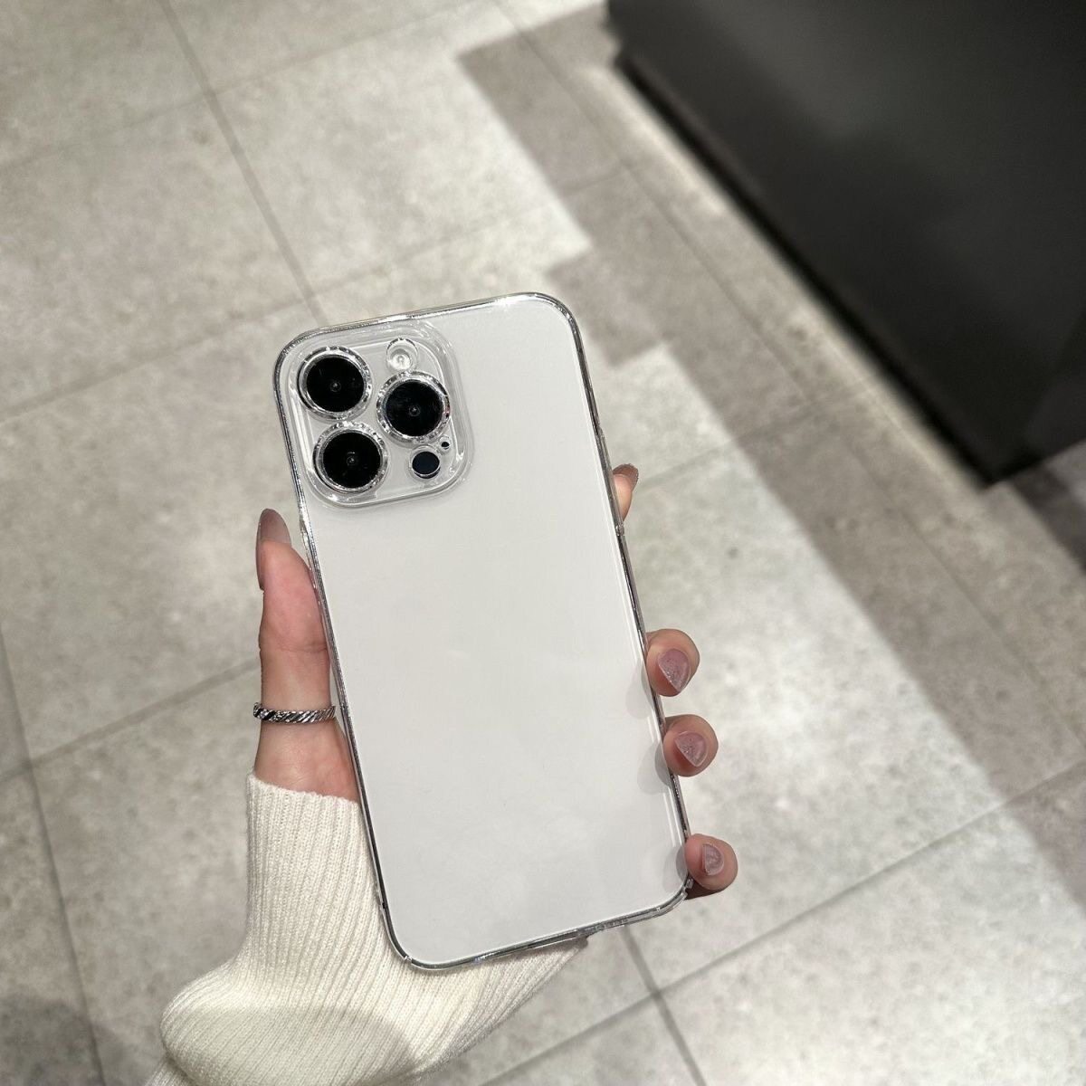 High-definition suitable for Apple 15promax mobile phone case iphone14 simple transparent acrylic 13 ultra-thin bare metal feel 12 all-inclusive lens 11 anti-fall plus men and women 78 new XR set