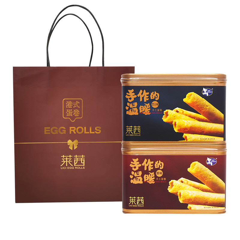 莱茜蛋卷港式手作传统糕点点心礼盒装300g独立包装休闲零食送礼
