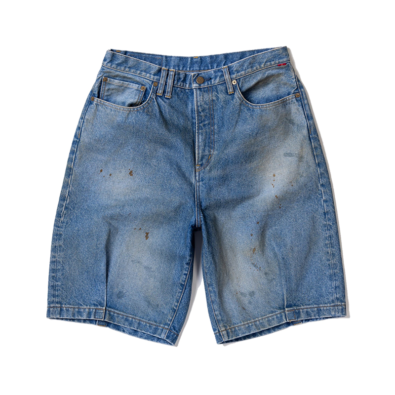 ANACHRONORM 80s 5POCKET DENIM HEM TUCK SHORT复古做旧牛仔短裤 - 图3