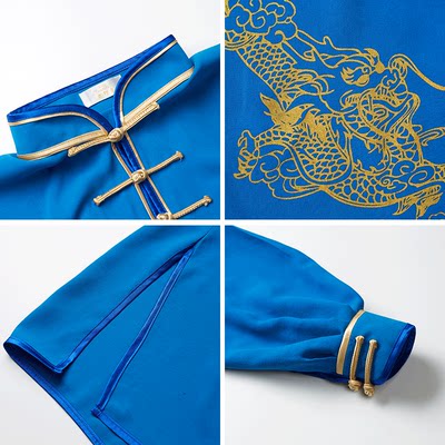 武印象太极服男春夏太极拳练功服新款高端太极服表演比赛服中国风 虎窝淘