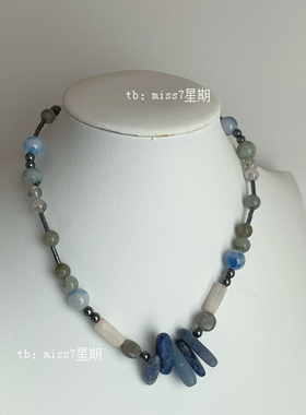 碎｜原创小众设计新中式高级复古简约清新气质天然石串珠项链