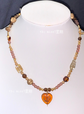 收帆时｜原创小众设计秋日美拉德复古高级ins日常捷克珠串珠项链